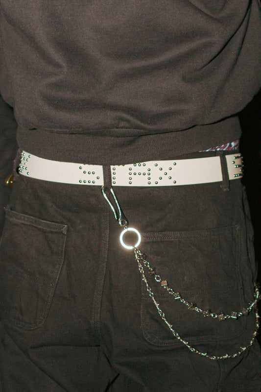 Stax X Jimmy Cream Leather Belt