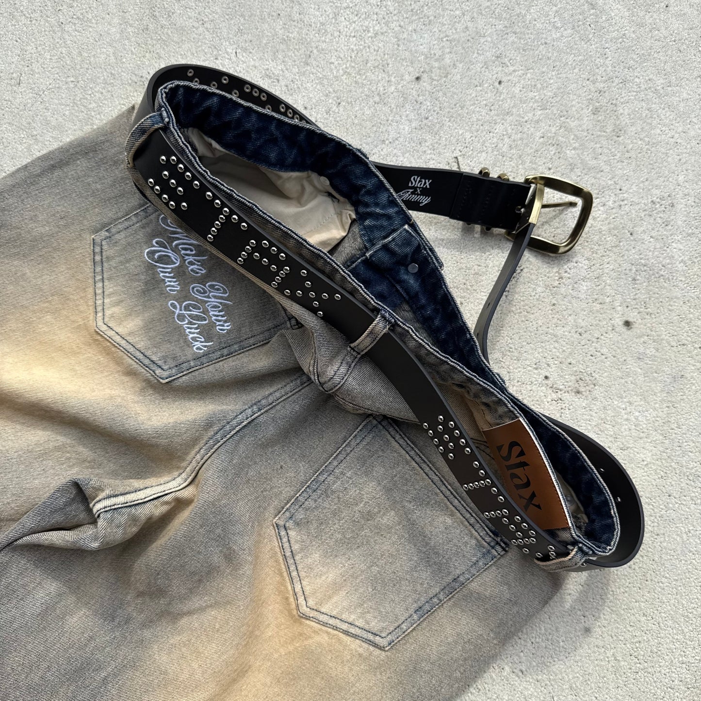 Stax X Jimmy Black Leather Belt