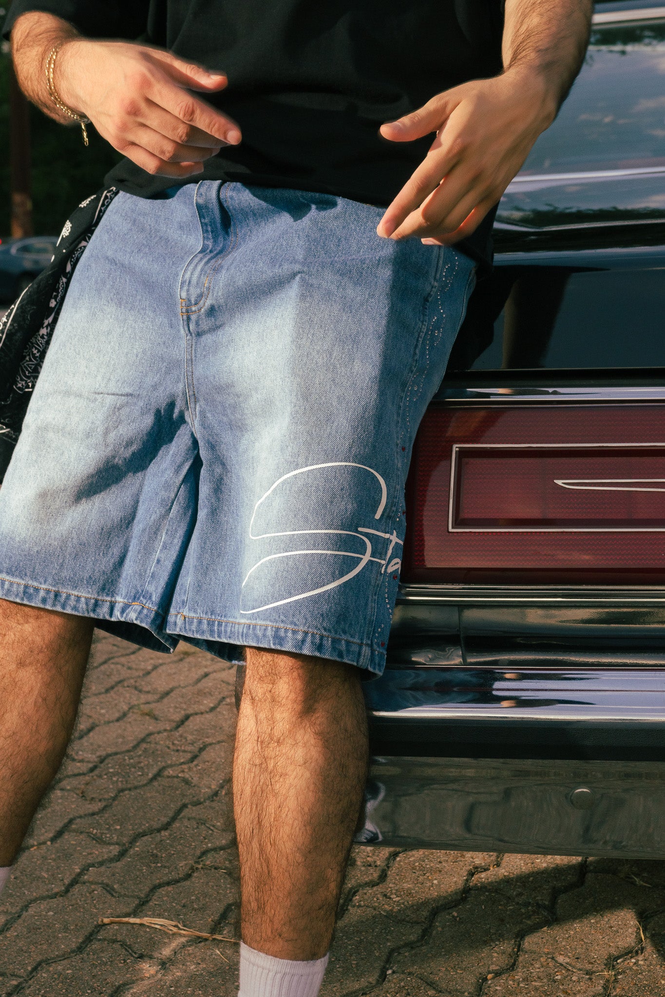 Stax Light Washed Blue Jean Jorts