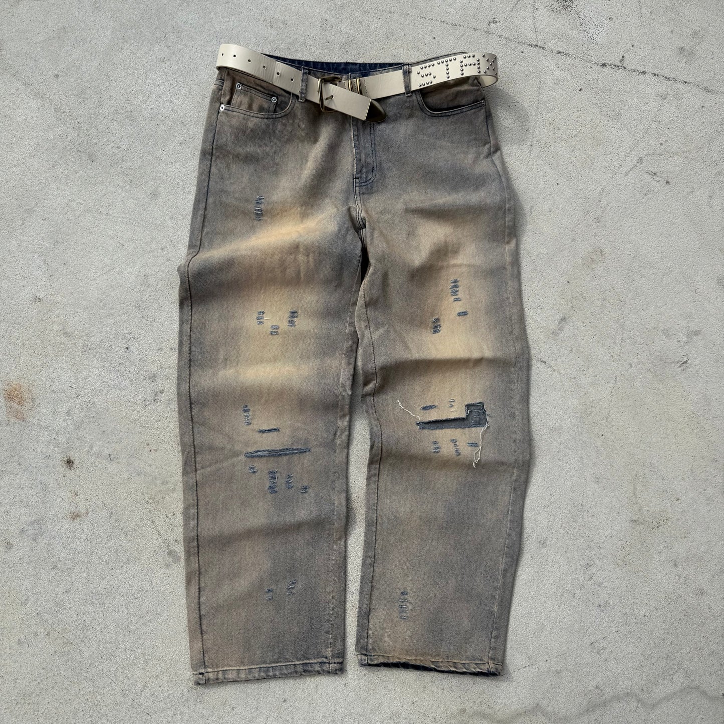 Stax X Jimmy Cream Leather Belt