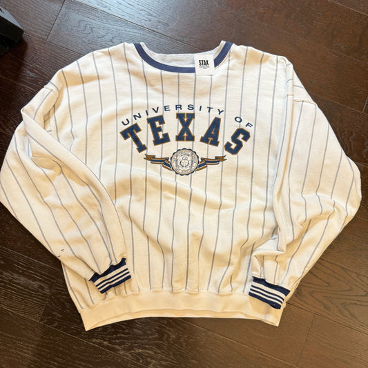 Pin stripe university of Texas crewneck
